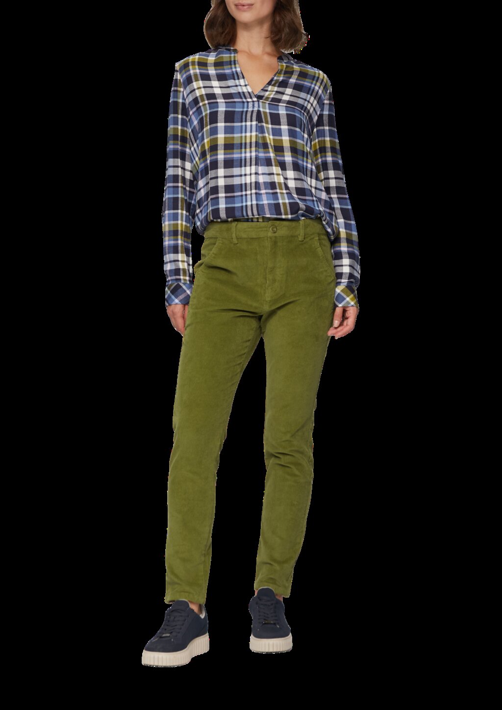 Schmal geschnittene Cordhose