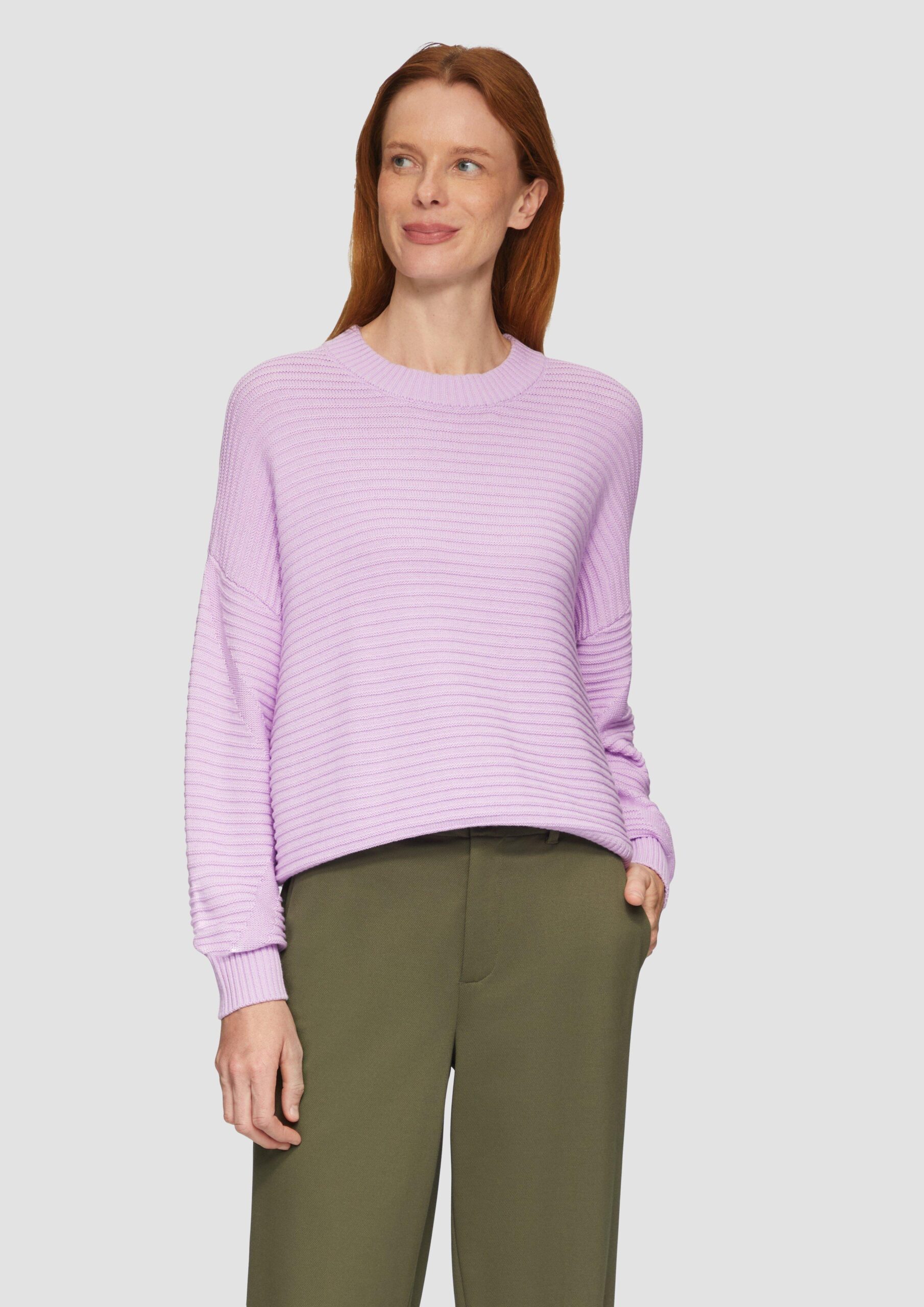 Oversized Strickpullover mit Strukturdetails