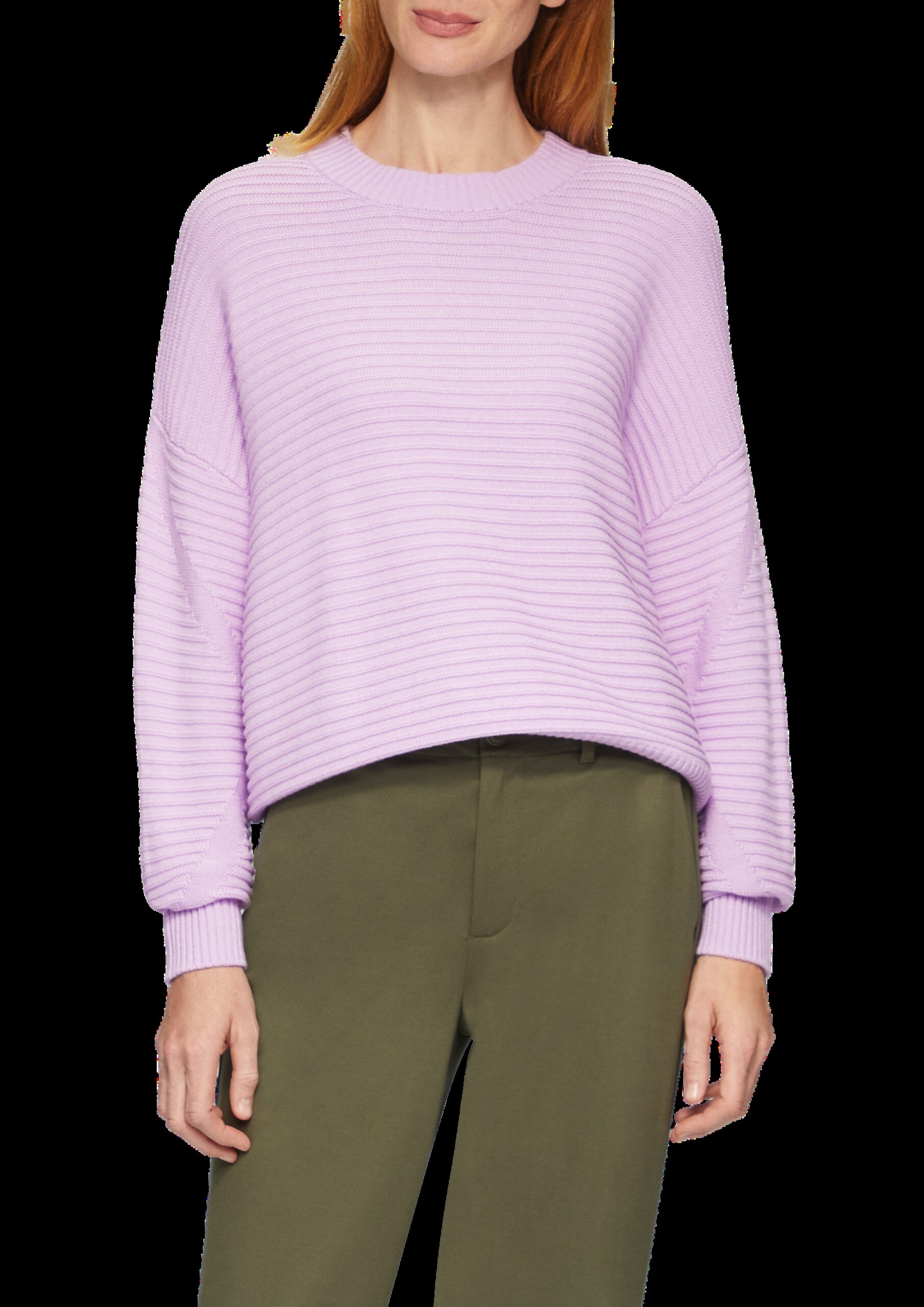 Oversized Strickpullover mit Strukturdetails