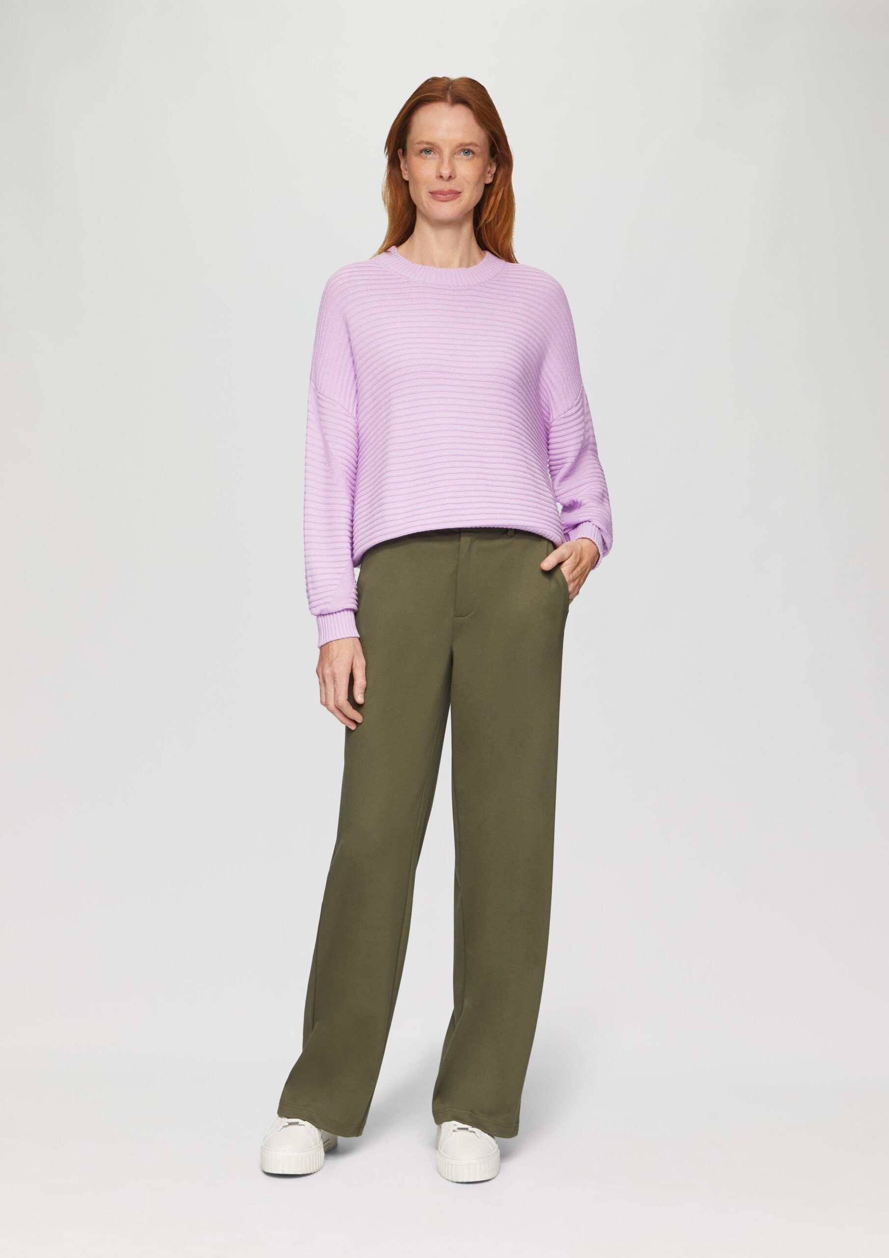 Oversized Strickpullover mit Strukturdetails