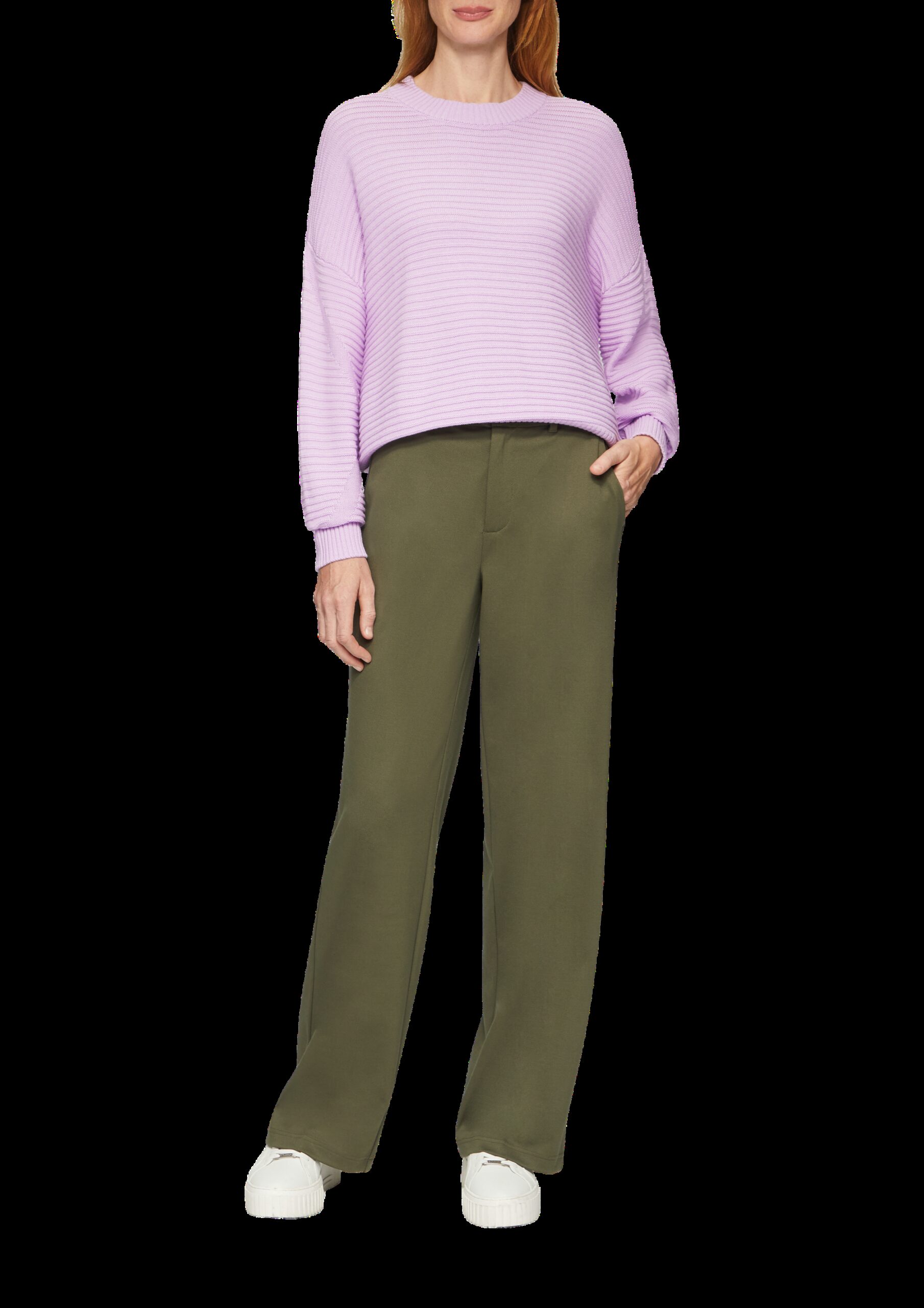 Oversized Strickpullover mit Strukturdetails