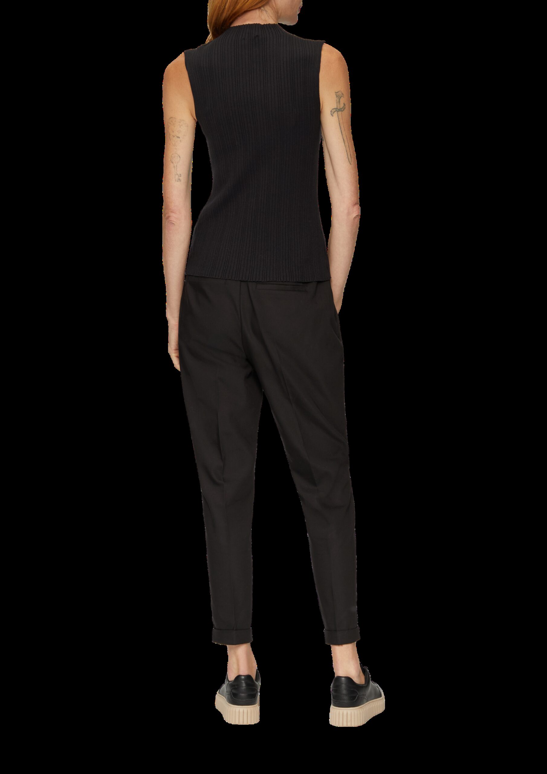 Geripptes Stricktop aus Viskosestretch