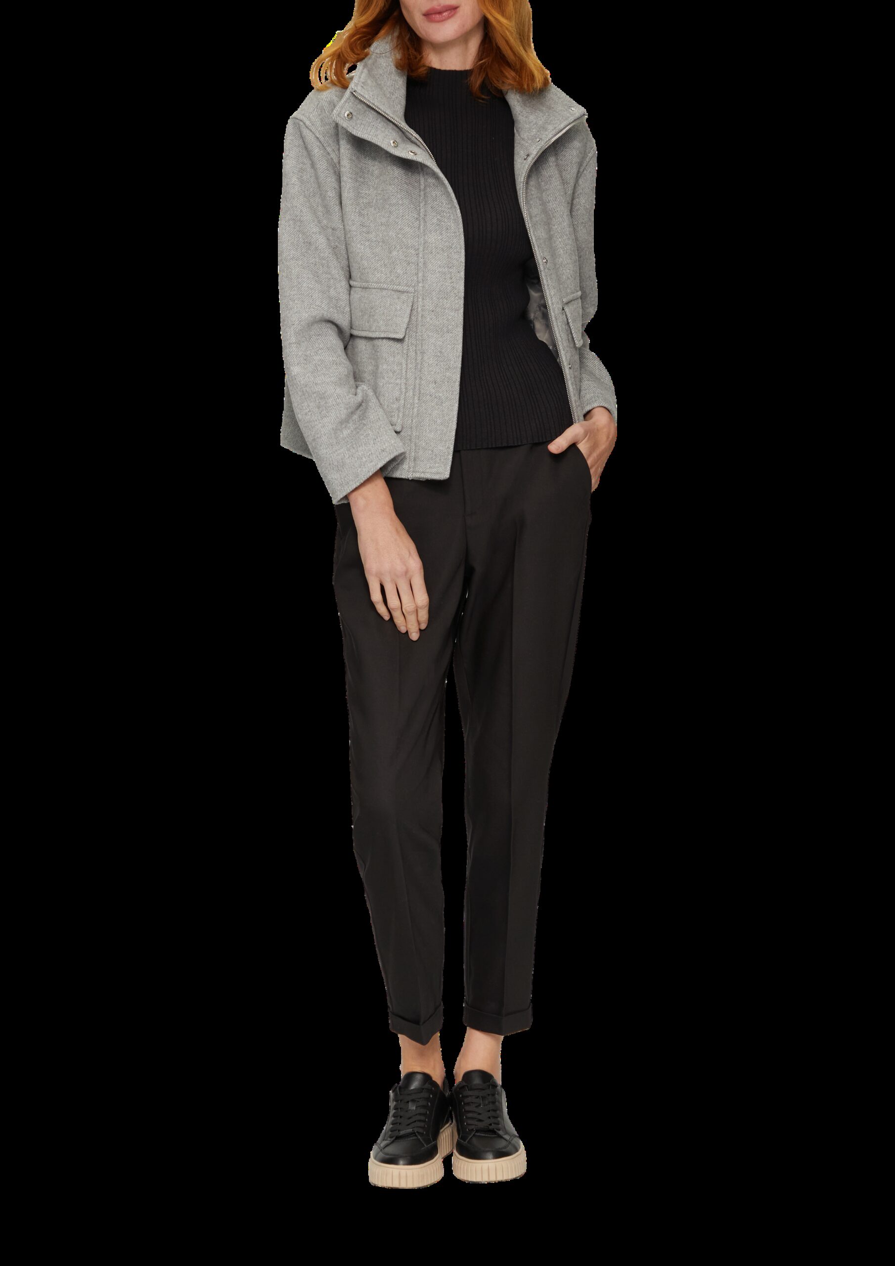 Geripptes Stricktop aus Viskosestretch