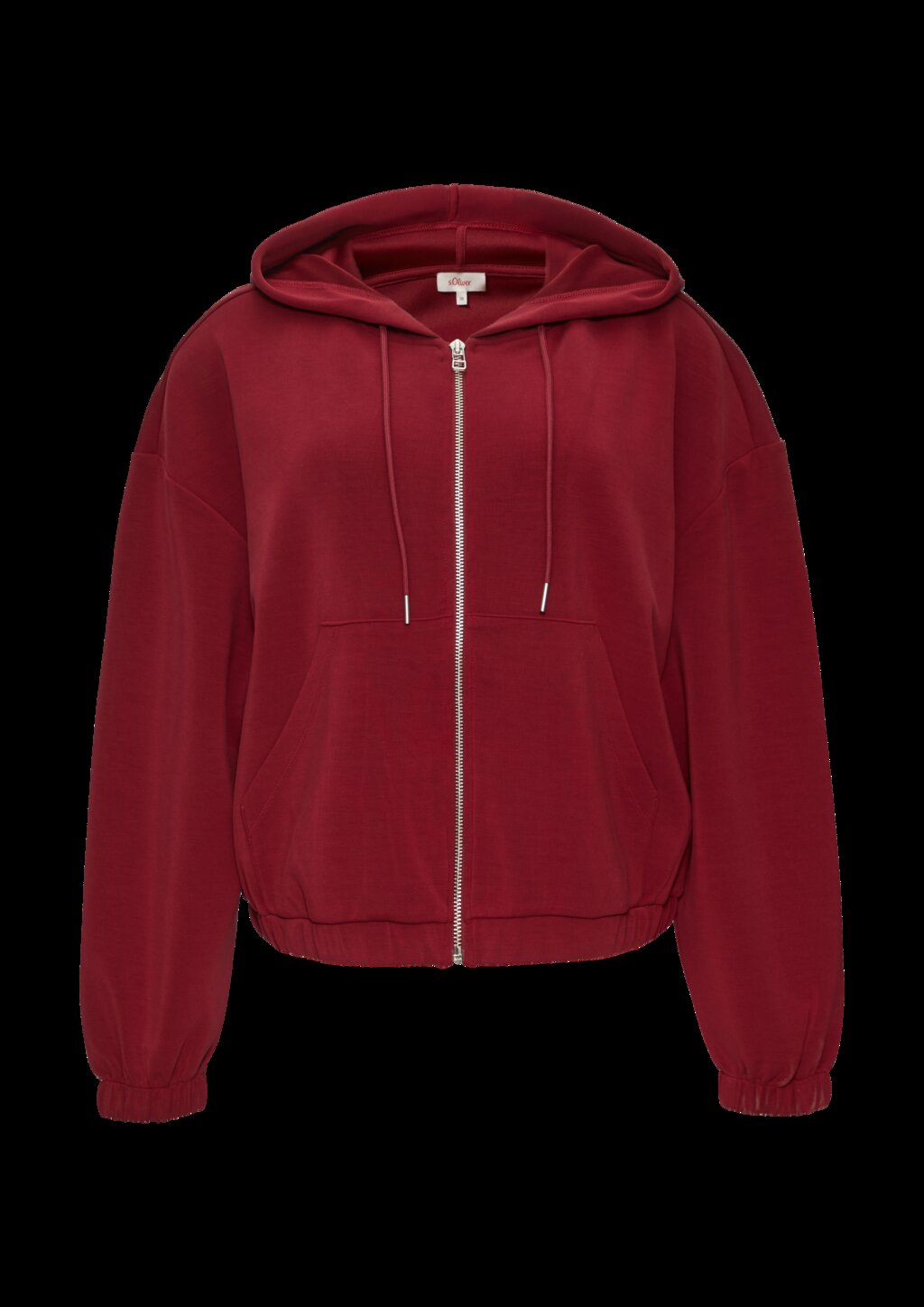 Sweatshirt-Jacke aus Scuba im Relaxed Fit