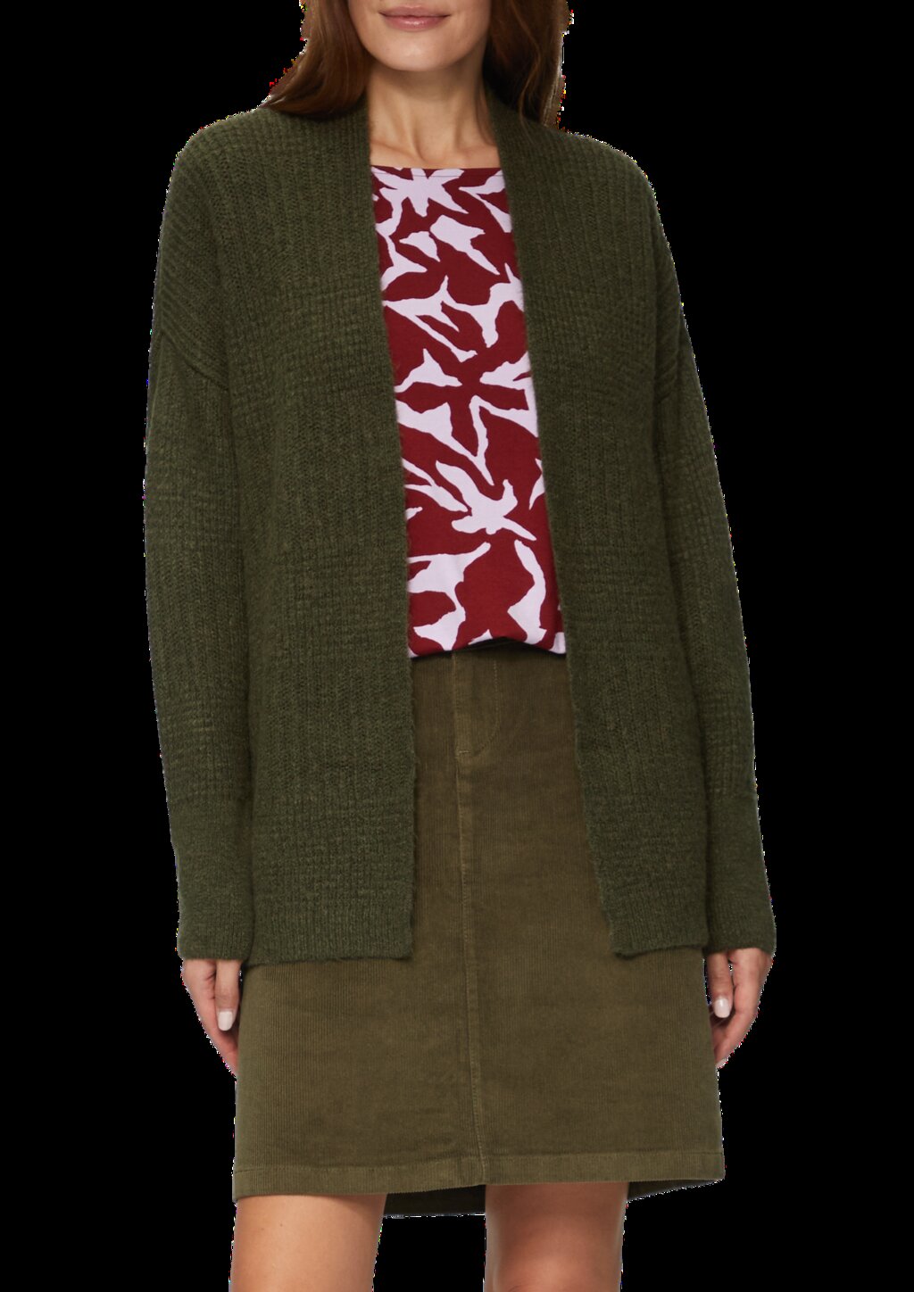 Flauschige Strickjacke in Oversize