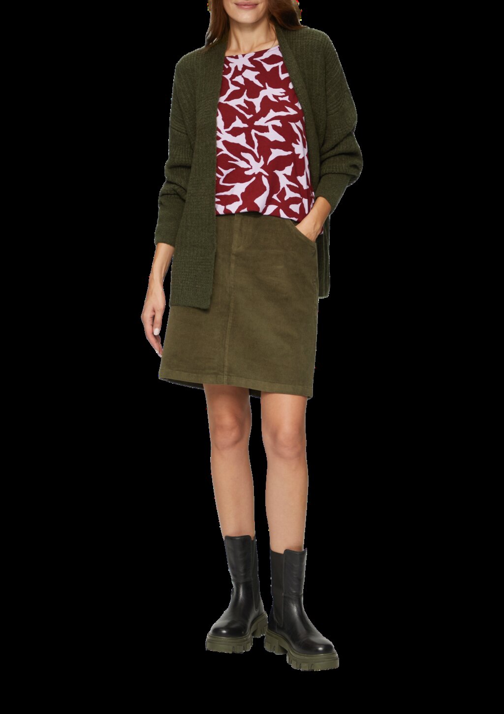 Flauschige Strickjacke in Oversize