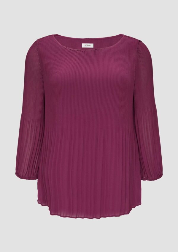 Plissierte Chiffonbluse