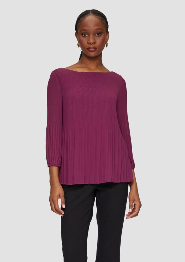 Plissierte Chiffonbluse