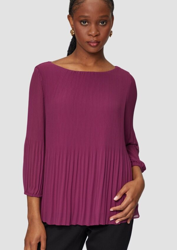 Plissierte Chiffonbluse