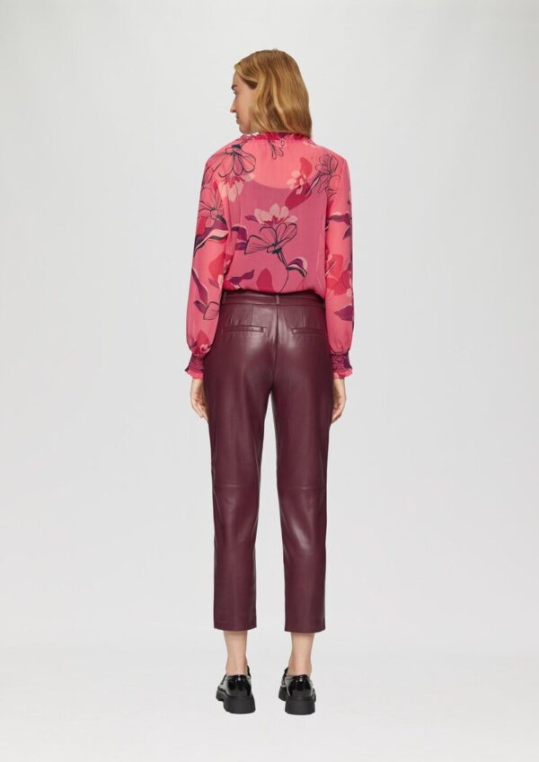 Transparente Chiffon-Bluse mit Smok-Details