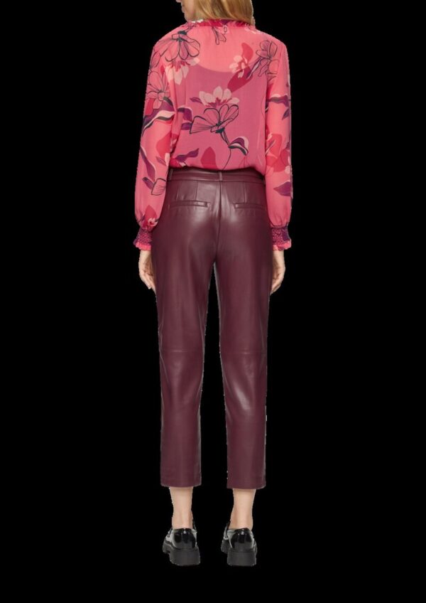 Transparente Chiffon-Bluse mit Smok-Details