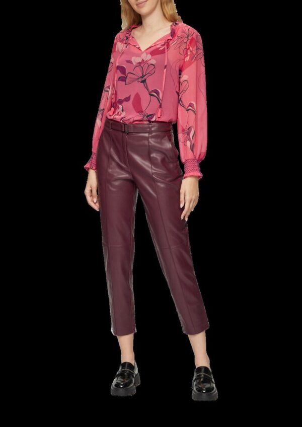 Transparente Chiffon-Bluse mit Smok-Details