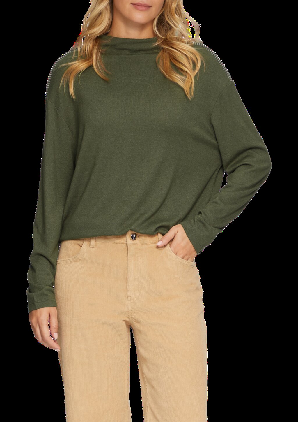 Longsleeve aus gebürstetem Jerseystrick