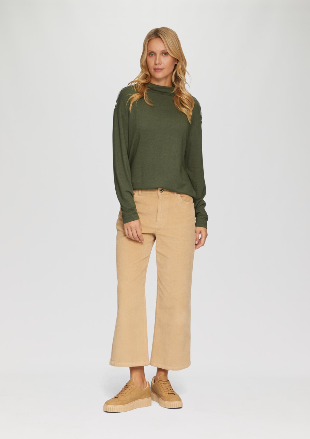 Longsleeve aus gebürstetem Jerseystrick