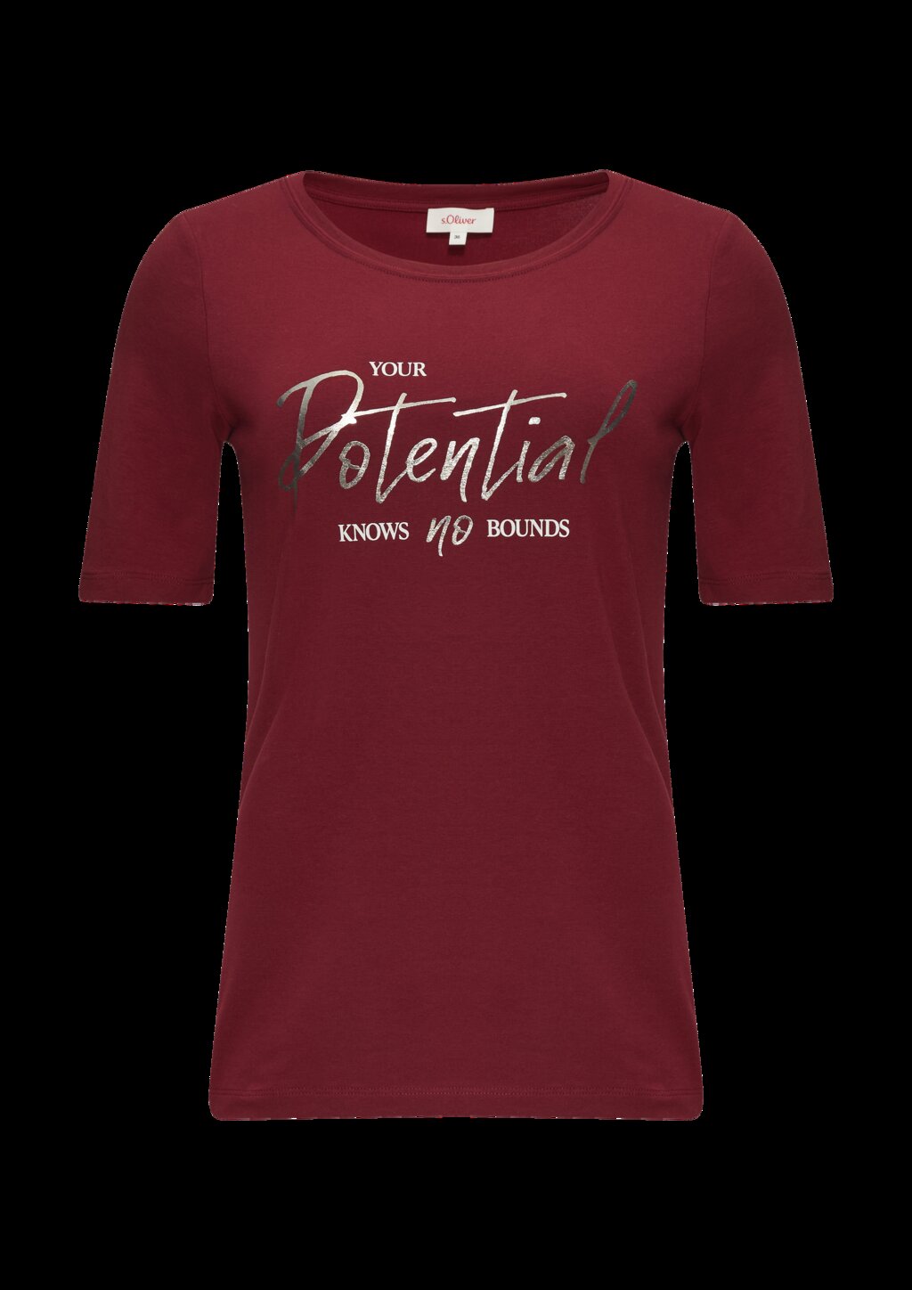 T-Shirt mit Frontprint im Slim Fit