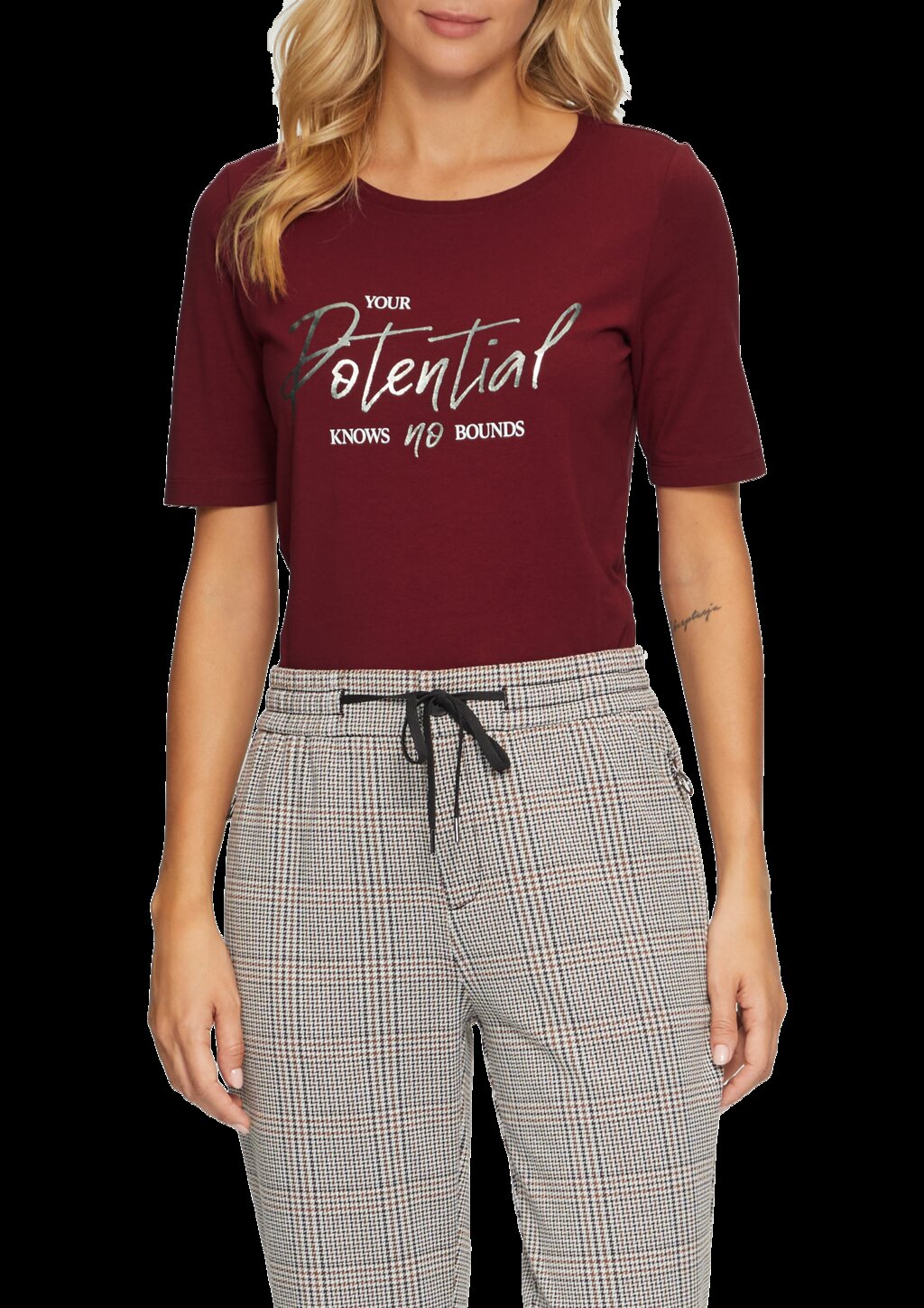 T-Shirt mit Frontprint im Slim Fit