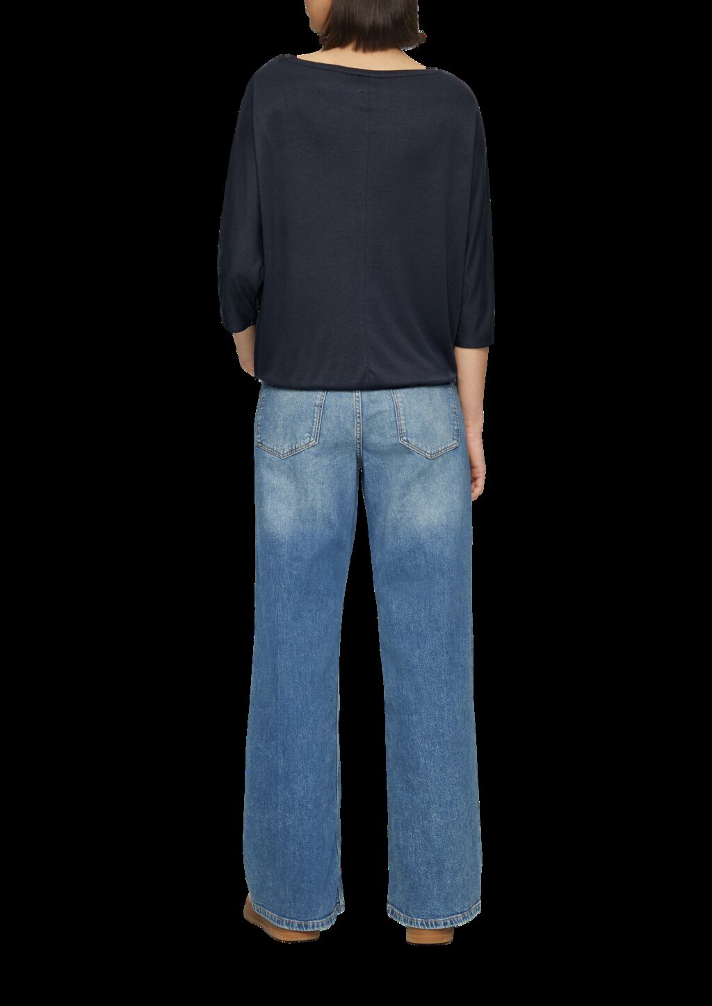 O-Shape-Shirt mit Fledermausarm