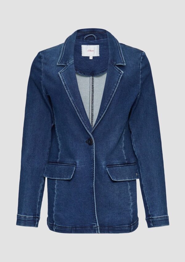 Antaillierter Blazer aus Sweat-Denim