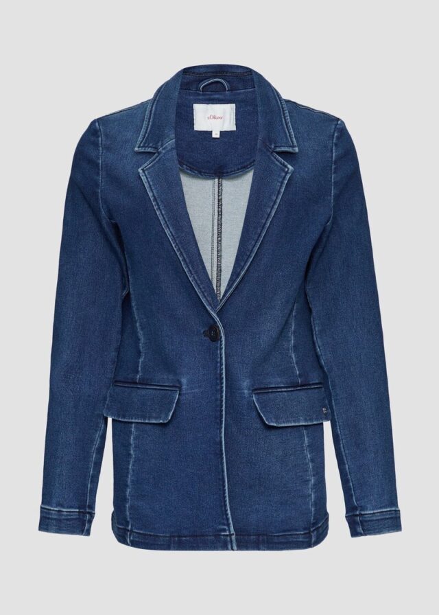 Antaillierter Blazer aus Sweat-Denim