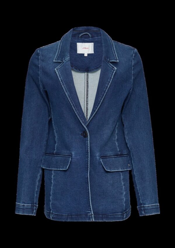 Antaillierter Blazer aus Sweat-Denim