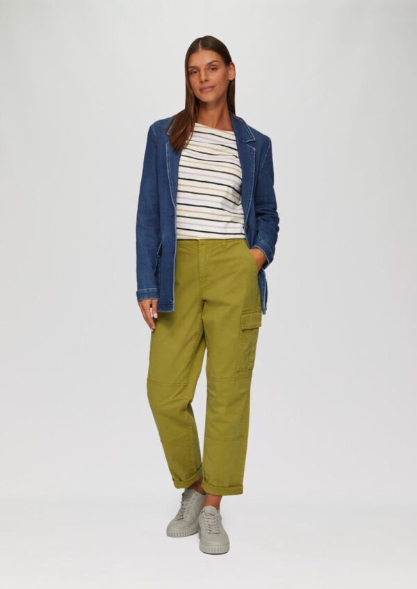 Antaillierter Blazer aus Sweat-Denim