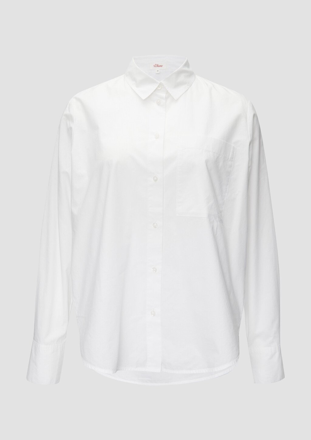 Hemdbluse aus Baumwolle mit Kontrast-Details
