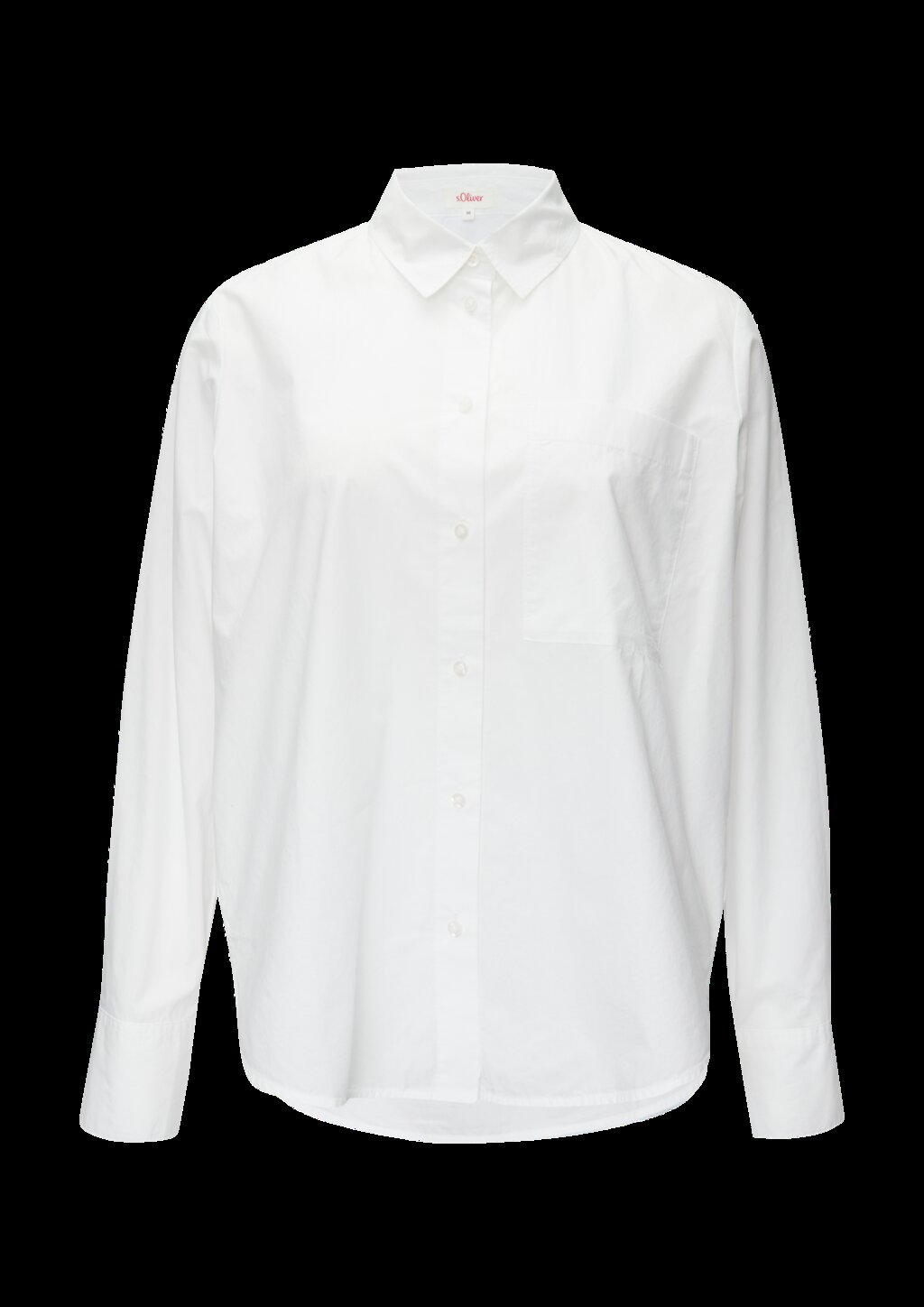 Hemdbluse aus Baumwolle mit Kontrast-Details