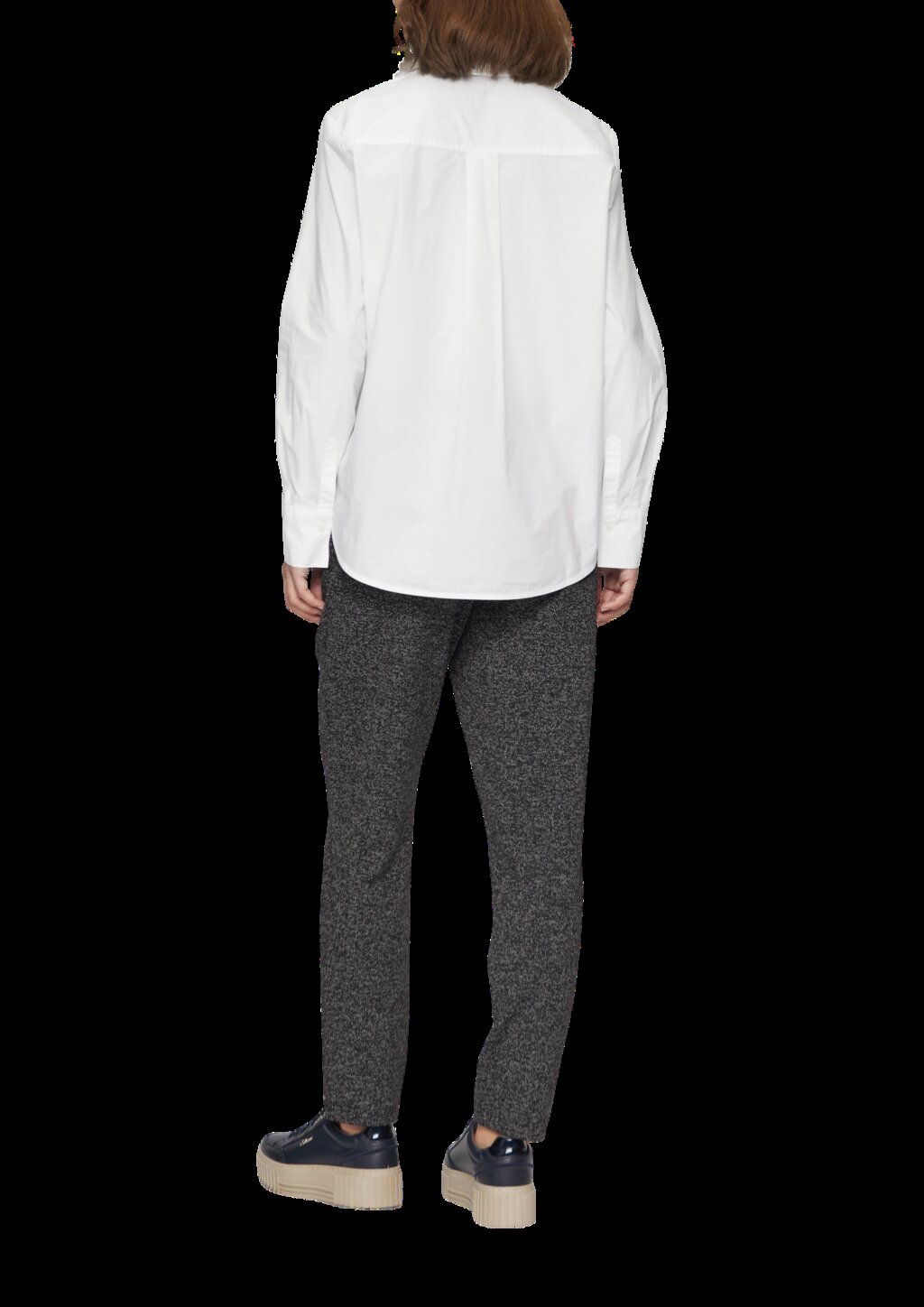 Hemdbluse aus Baumwolle mit Kontrast-Details