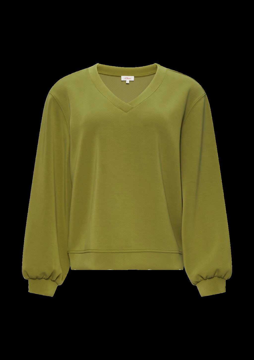 Scuba-Sweatshirt mit V-Ausschnitt