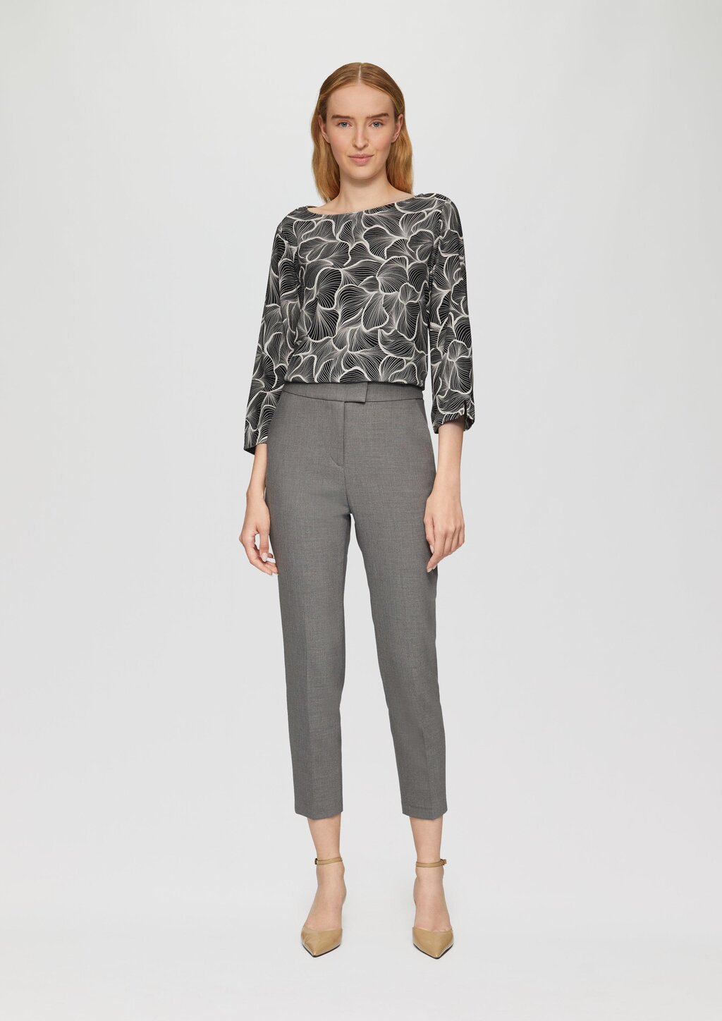 Viskose-Bluse mit 3/4 Arm