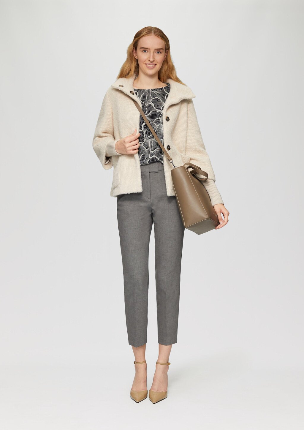 Viskose-Bluse mit 3/4 Arm