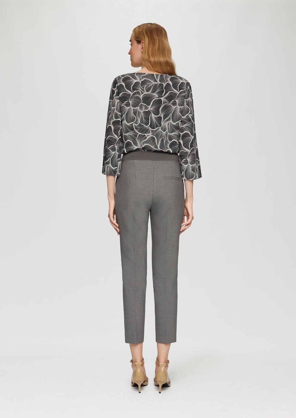 Viskose-Bluse mit 3/4 Arm