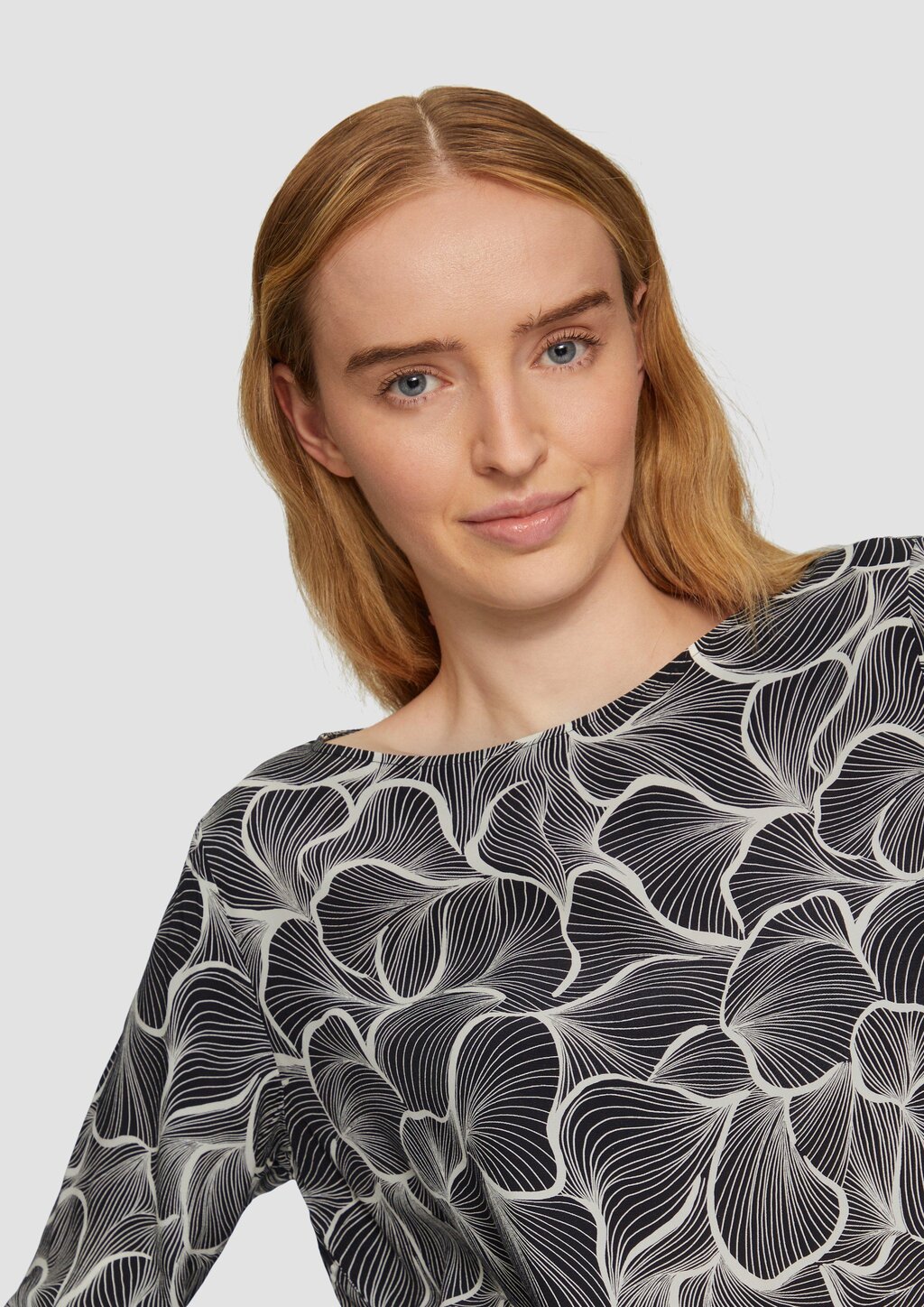 Viskose-Bluse mit 3/4 Arm