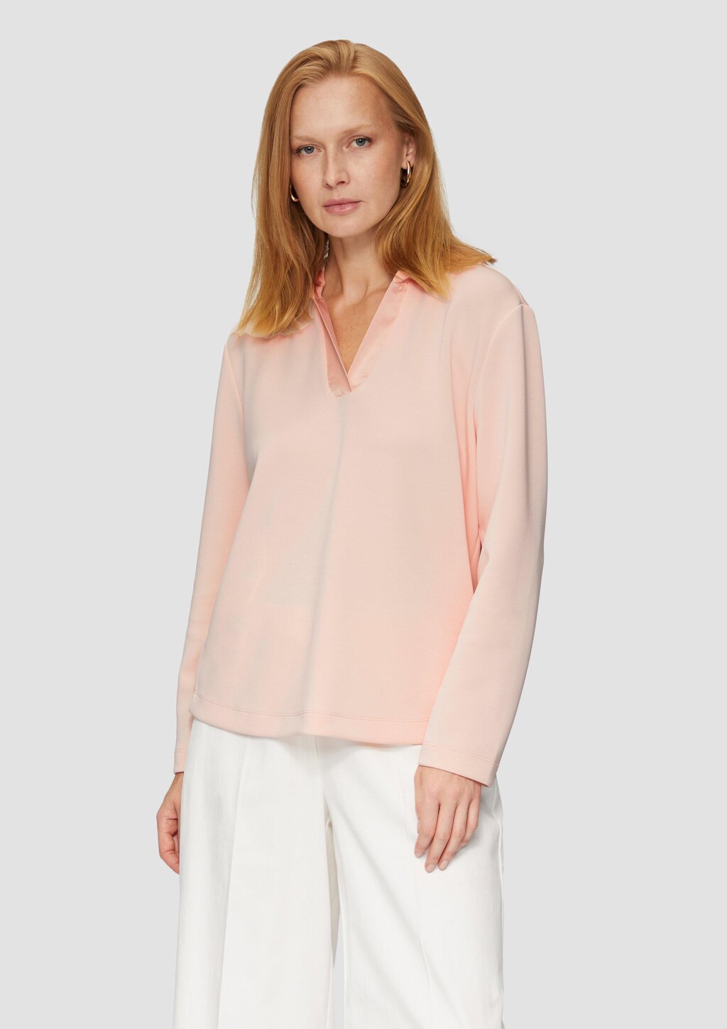 Kapuzenshirt mit Satin-Details