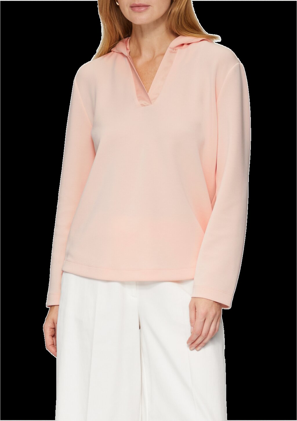 Kapuzenshirt mit Satin-Details