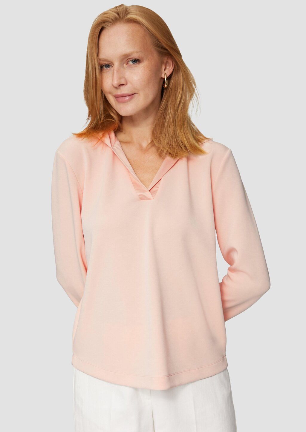 Kapuzenshirt mit Satin-Details