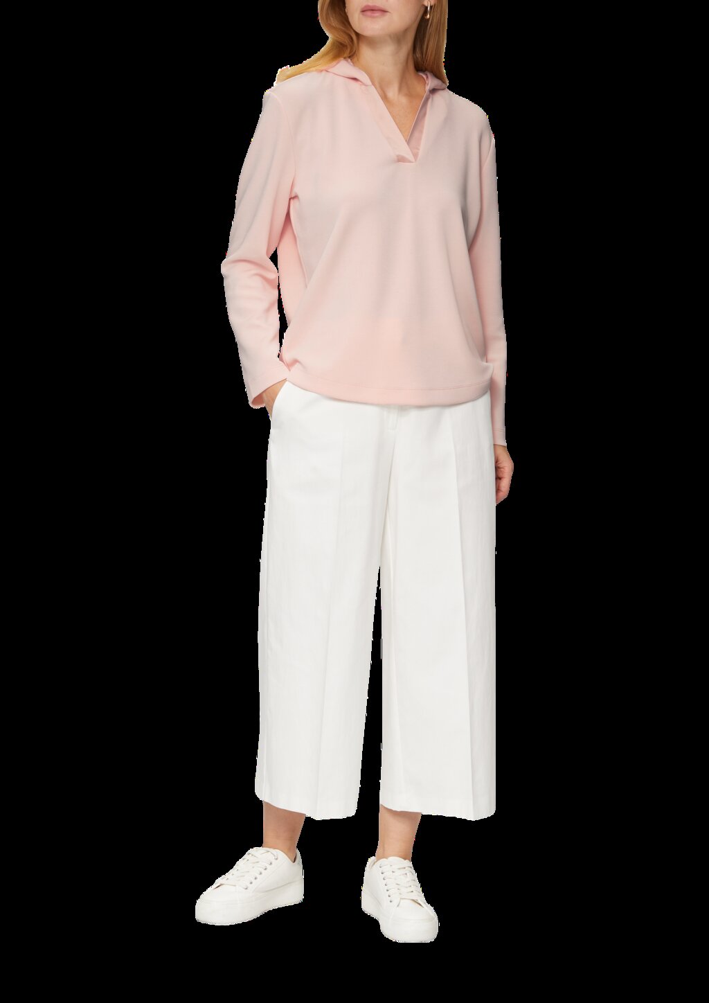 Kapuzenshirt mit Satin-Details