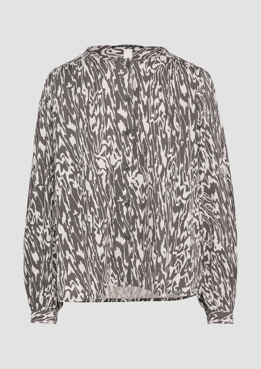 Melierte Viskosebluse im Loose Fit