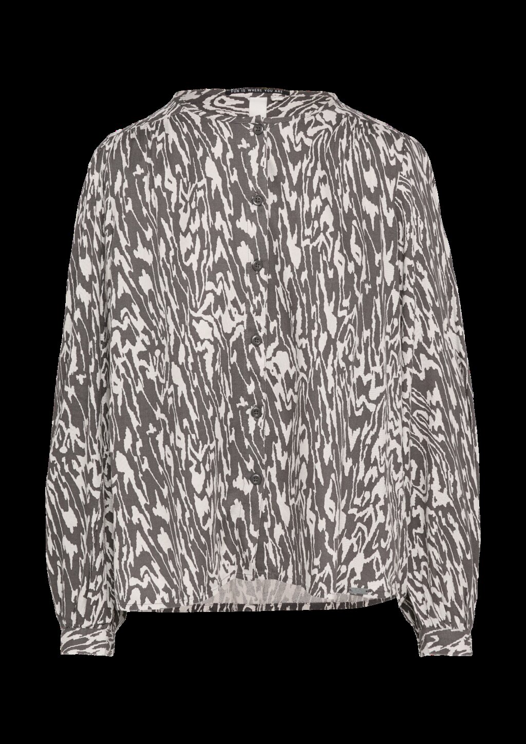 Melierte Viskosebluse im Loose Fit