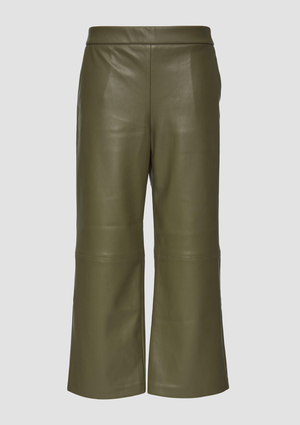 Culotte aus Lederimitat mit Nahtdetails