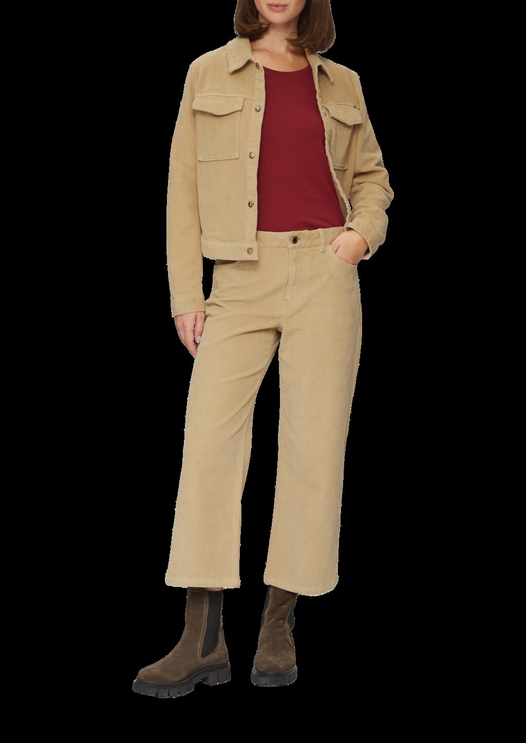 Elastische Culotte aus Cord