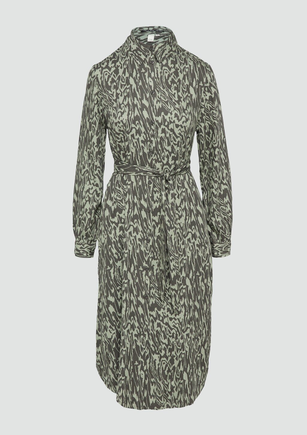 Langes Kleid mit All-Over-Print