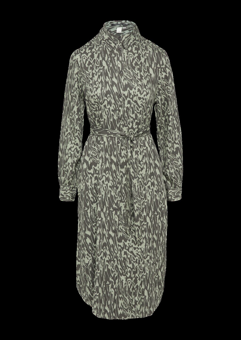 Langes Kleid mit All-Over-Print