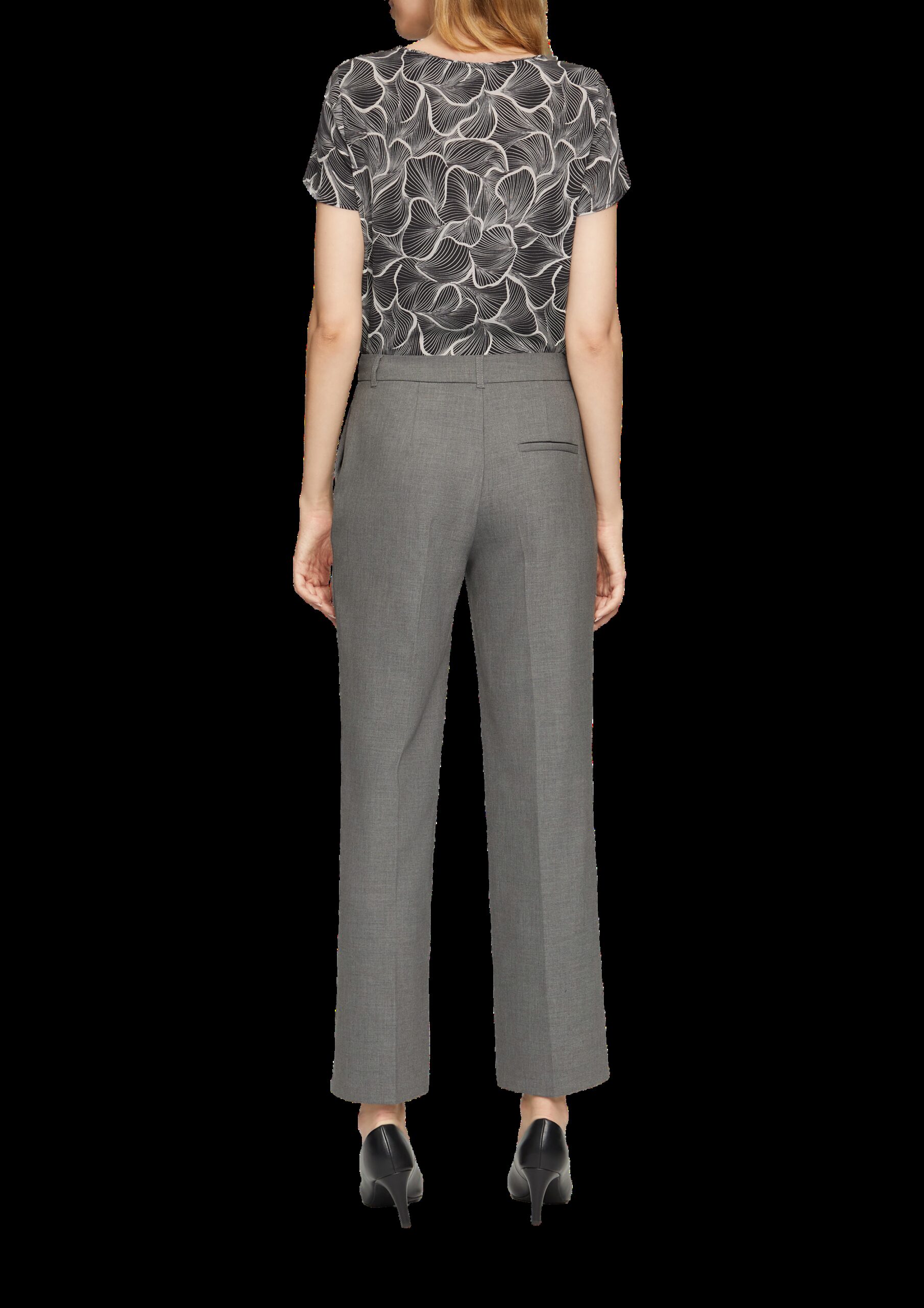 Fein gemusterte Bluse mit Raffungen