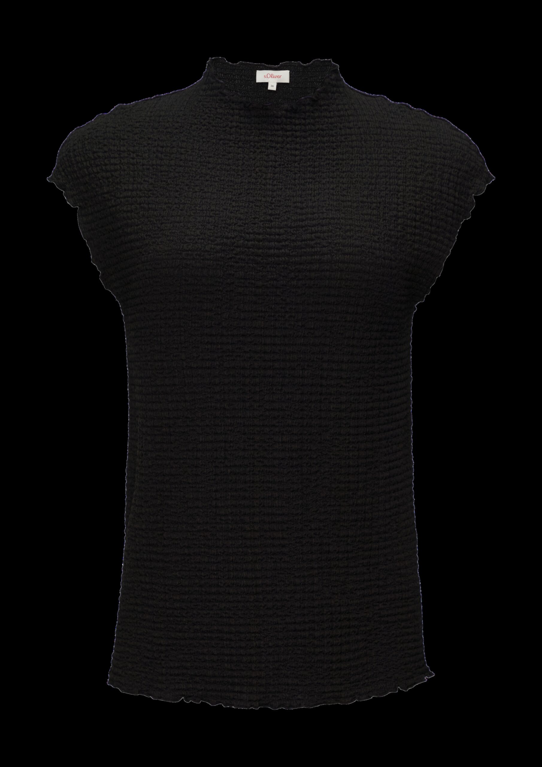 T-Shirt in Crêpe-Optik