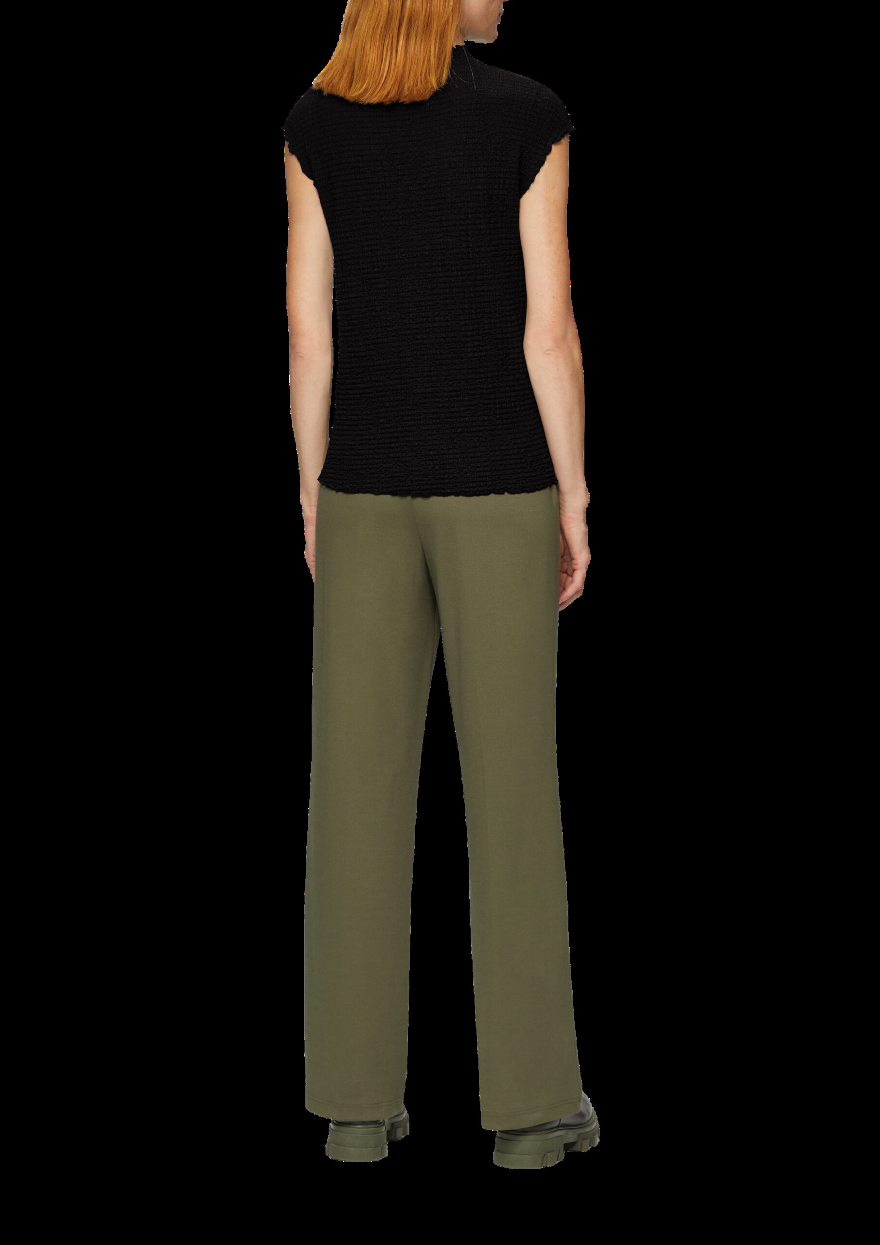 T-Shirt in Crêpe-Optik