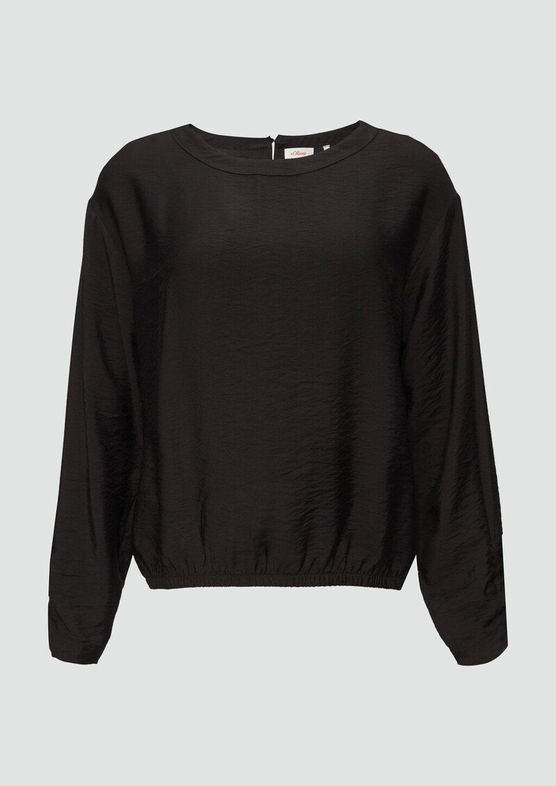Viskose-Bluse mit elastischem Saum