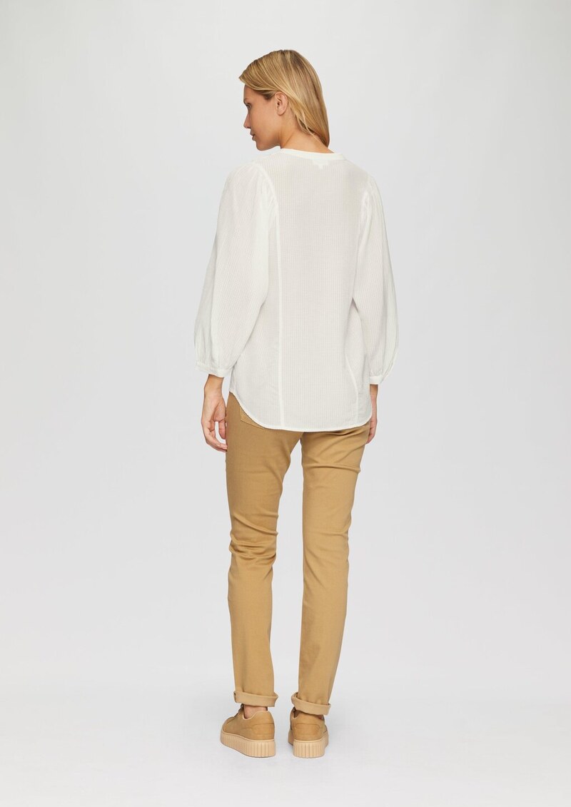 Transparente Bluse mit Strukturmuster