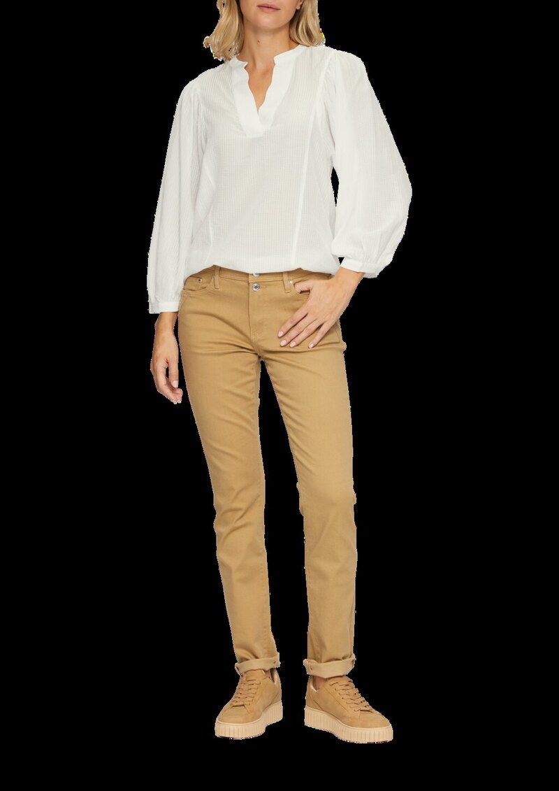 Transparente Bluse mit Strukturmuster