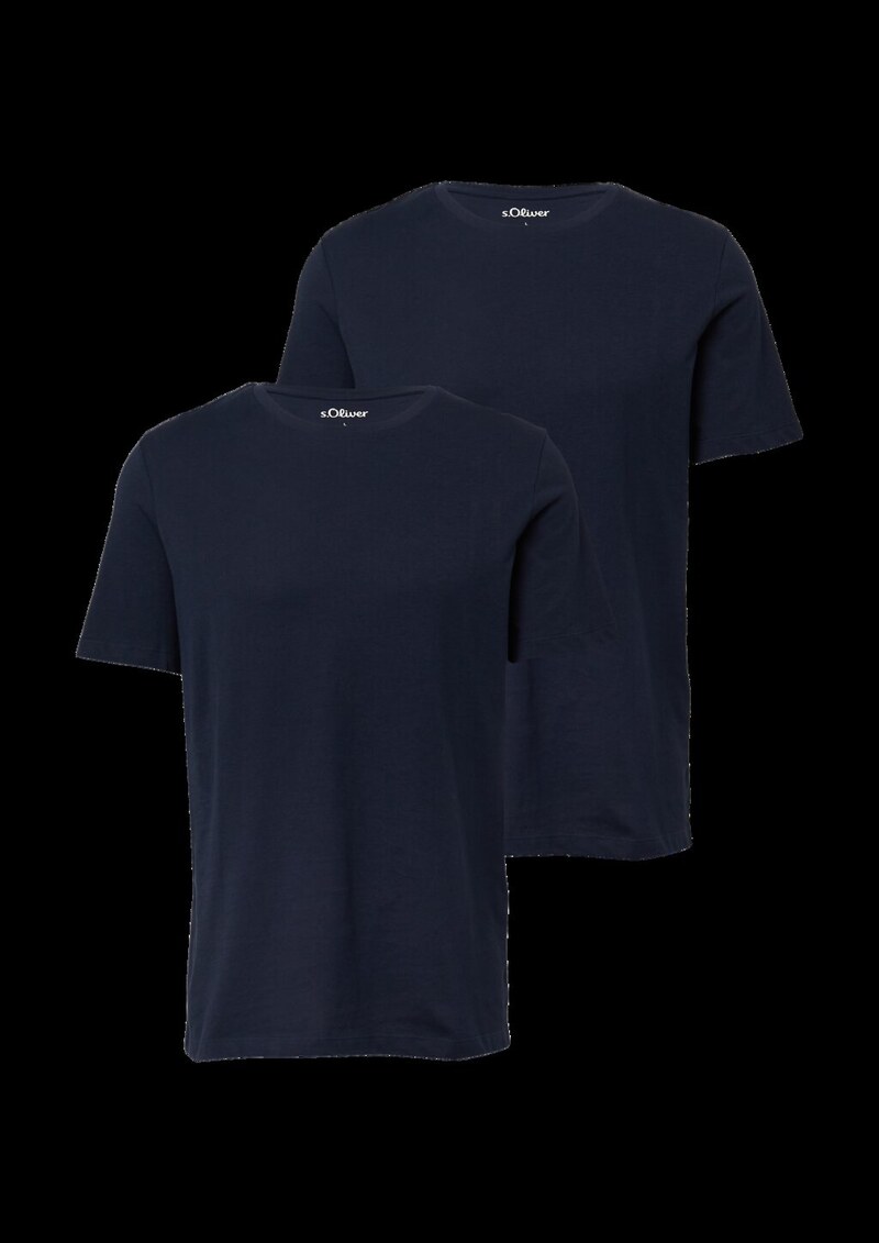 Basic-T-Shirt aus Baumwolle im 2er-Pack